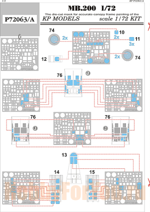 QM001  Precut Quickmask for  MB.200 (KP Models) 1/72